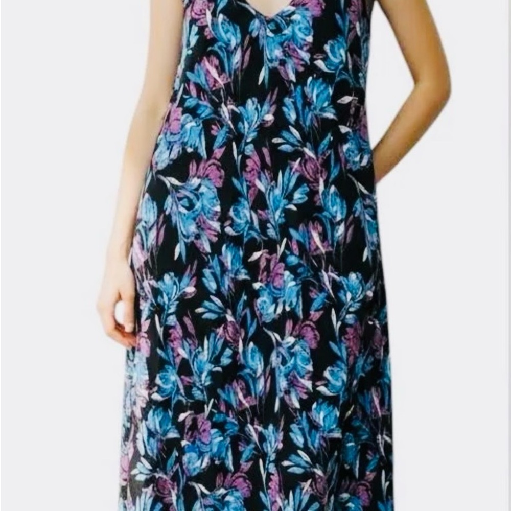 Pioneer Woman Floral Dress - Black, Blue, Purple